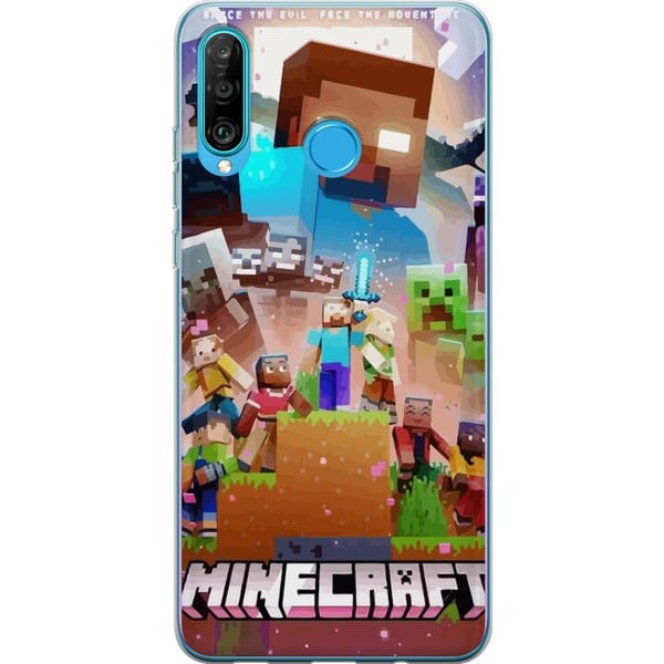 Kompatibelt Mobilskal till Huawei P30 lite Minecraft