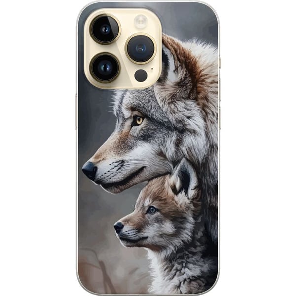 Yhteensopiva Puhelinkuori Apple iPhone 14 Pro Sudet Villi Luonto Eläin Mystinen