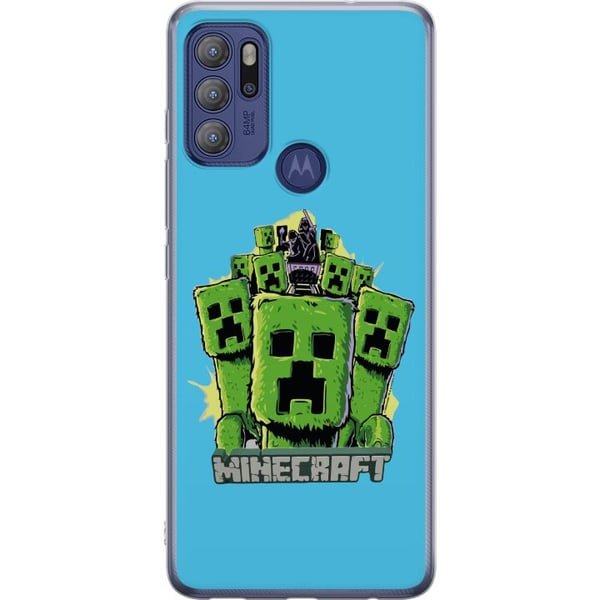Kompatibel Mobilcover til Motorola Moto G60S Minecraft Creeper-hær i tegneseriestil – grøn Creeper-illustration med klassisk Minecraft-tema for fans