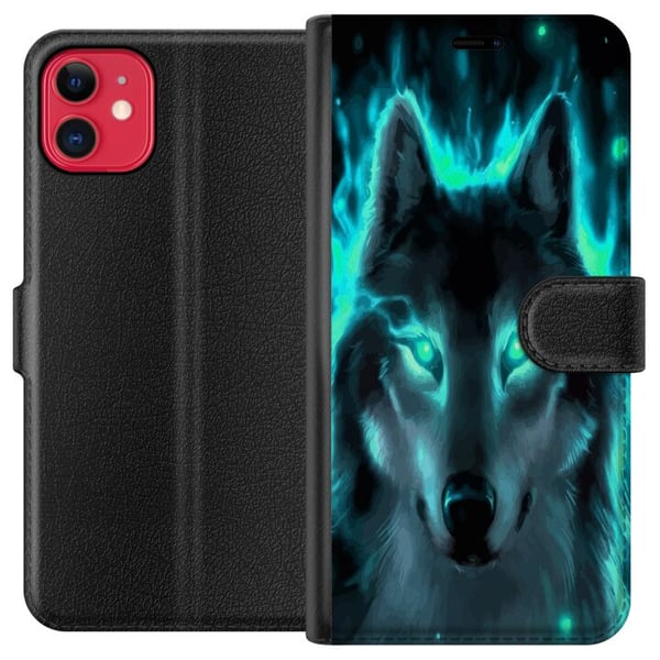 Kompatibelt Plånboksfodral till Apple iPhone 11 Varg Kompatibelt Plånboksfodral till Apple iPhone 11 Varg