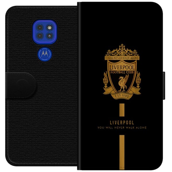 Kompatibel Tegnebogsetui til Motorola Moto G9 Play Liverpool-emblem officiel klubdesign 2025