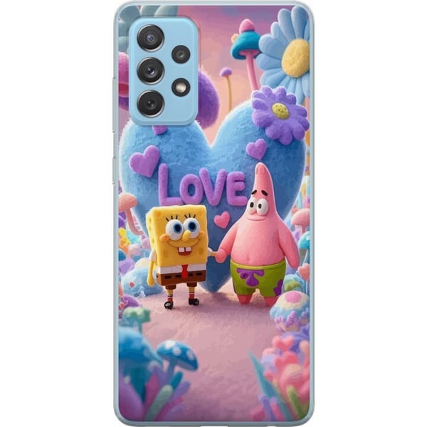Kompatibelt Mobildeksel til Samsung Galaxy A52 5G Svampebob og Patrick kjærlighet fargerik pastellverden med hjerter blomster og vennskap i ekte gled Kompatibelt Mobildeksel til Samsung Galaxy A52 5G Svampebob og Patrick kjærlighet fargerik pastellverden med hjerter blomster og vennskap i ekte gled