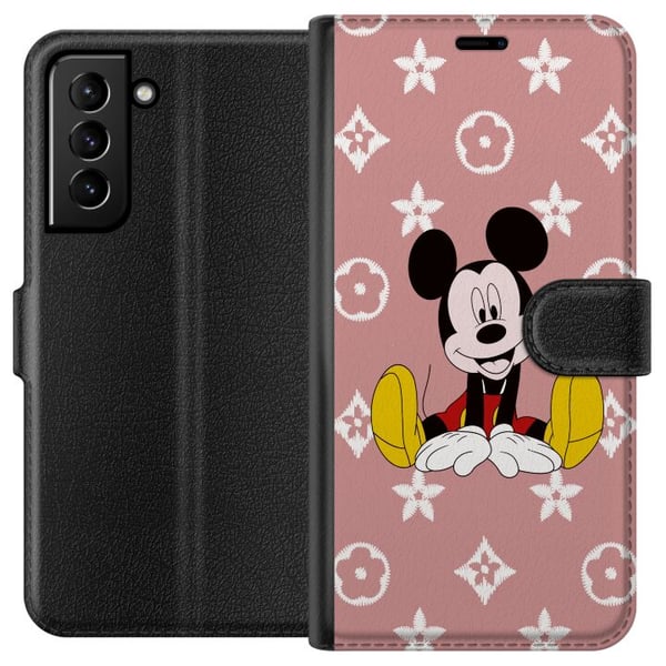 Kompatibelt Lommeboketui til Samsung Galaxy S21+ 5G Mickey Mouse Kompatibelt Lommeboketui til Samsung Galaxy S21+ 5G Mickey Mouse