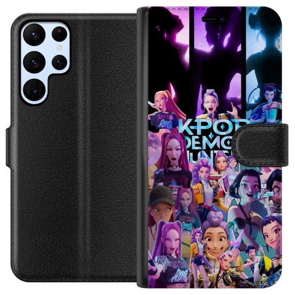 Yhteensopiva Lompakkokotelo Samsung Galaxy S22 Ultra 5G KPop Demon Hunters tumma anime-vinyylihahmo Yhteensopiva Lompakkokotelo Samsung Galaxy S22 Ultra 5G KPop Demon Hunters tumma anime-vinyylihahmo