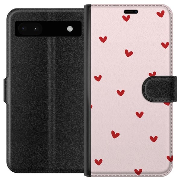 Yhteensopiva Lompakkokotelo Google Pixel 6a Sydämet