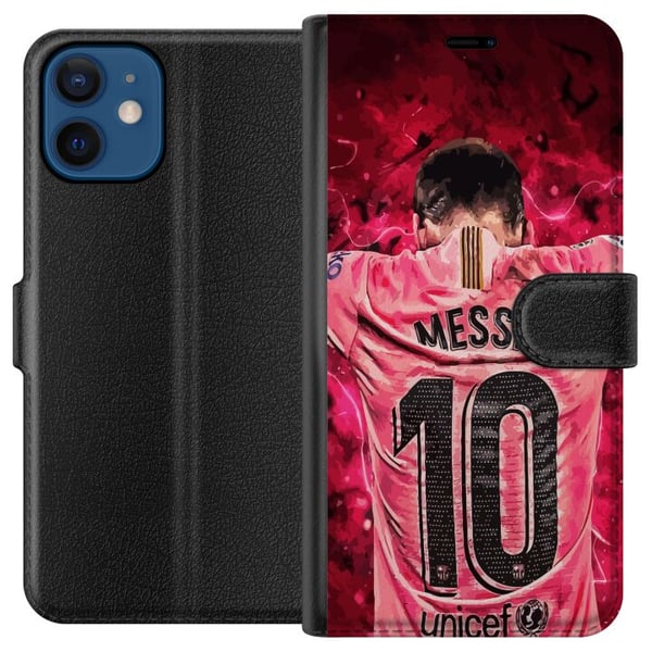 Kompatibel Tegnebogsetui til Apple iPhone 12 Messi Fodbold Barcelona Argentina Motiv Legendarisk Spiller FC Barcelona Nummer 10 Sport Fodbold