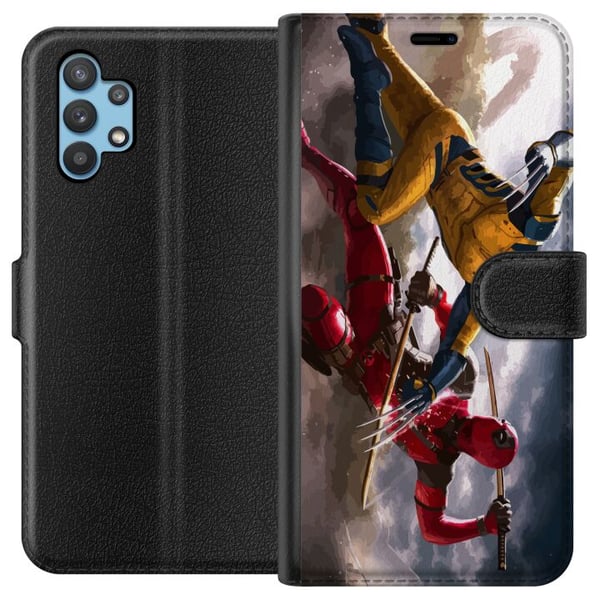 Kompatibel Tegnebogsetui til Samsung Galaxy A32 5G Wolverine Deadpool