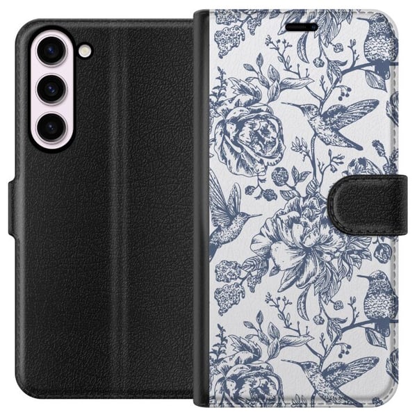 Kompatibel Tegnebogsetui til Samsung Galaxy S23+ Blomster & Fugle - Romantisk Vintage-stil Mønster