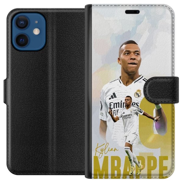 Yhteensopiva Lompakkokotelo Apple iPhone 12 mini Kylian Mbappé Real Madrid Ranska La Ligan johtava maalintekijä nopea hyökkääjä, jolla on räjähtävyyt