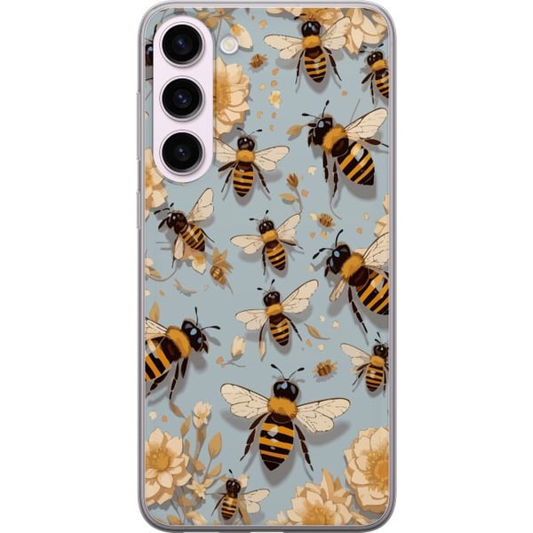 Kompatibel Mobilcover til Samsung Galaxy S23+ Bier og blomster blå baggrund naturinspireret design med charme og farve for et sommerligt udtryk Kompatibel Mobilcover til Samsung Galaxy S23+ Bier og blomster blå baggrund naturinspireret design med charme og farve for et sommerligt udtryk