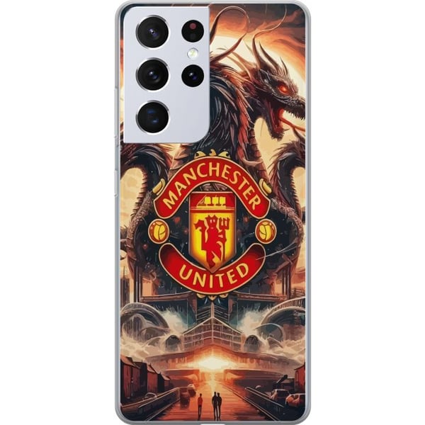 Kompatibelt Mobildeksel til Samsung Galaxy S21 Ultra 5G Manchester United Kompatibelt Mobildeksel til Samsung Galaxy S21 Ultra 5G Manchester United