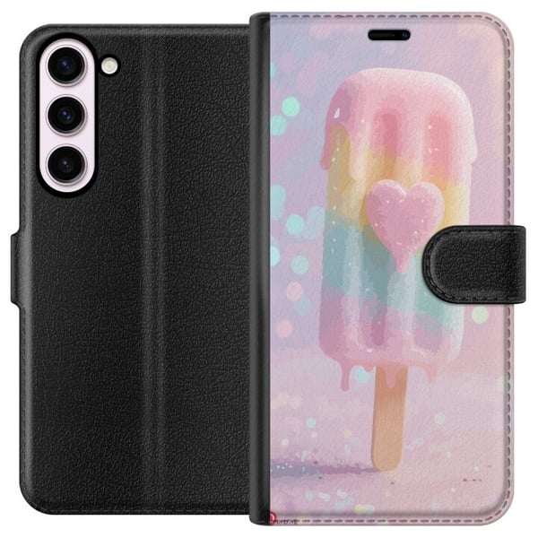 Kompatibel Tegnebogsetui til Samsung Galaxy S23+ Pastelis med hjerte, sødt design med smeltende farver og glitter til sommer og slikstil Kompatibel Tegnebogsetui til Samsung Galaxy S23+ Pastelis med hjerte, sødt design med smeltende farver og glitter til sommer og slikstil