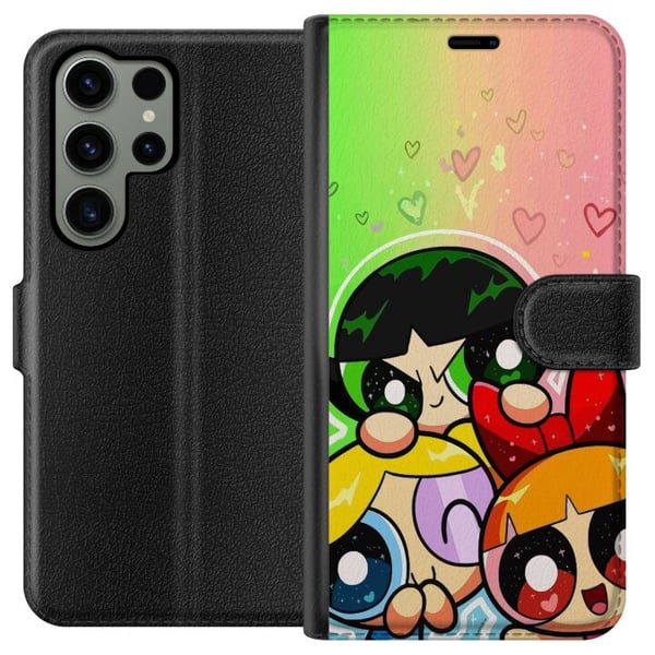Kompatibel Tegnebogsetui til Samsung Galaxy S23 Ultra Powerpuff Pigerne – tegnede superhelte