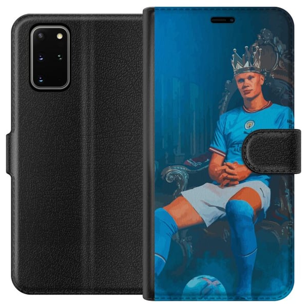 Kompatibelt Plånboksfodral till Samsung Galaxy S20+ Erling Haaland Manchester City fotboll poster Norway striker forward Premier League målskytt king