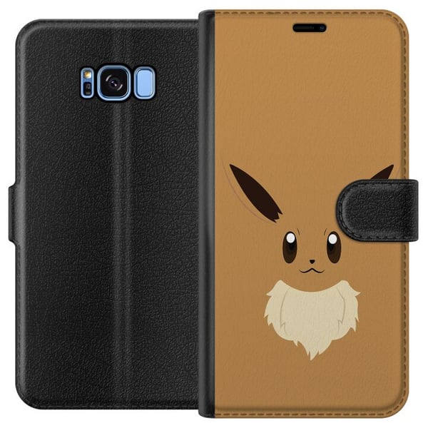 Kompatibelt Plånboksfodral till Samsung Galaxy S8 Pokémon - Eevee Kompatibelt Plånboksfodral till Samsung Galaxy S8 Pokémon - Eevee