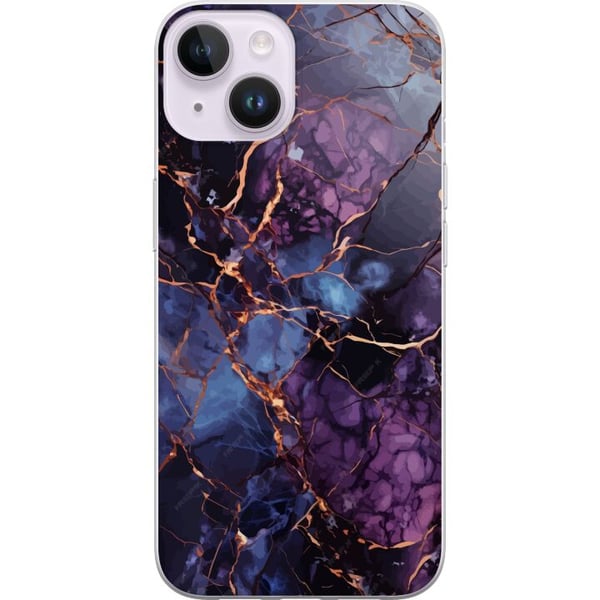 Yhteensopiva Puhelinkuori Apple iPhone 14 Plus Marmori Sininen Violetti