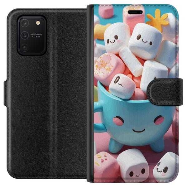 Kompatibelt Lommeboketui til Samsung Galaxy S10 Lite Kawaii marshmallow smile kawaii design med søte figurer i kopp fargerik og glad stil Kompatibelt Lommeboketui til Samsung Galaxy S10 Lite Kawaii marshmallow smile kawaii design med søte figurer i kopp fargerik og glad stil