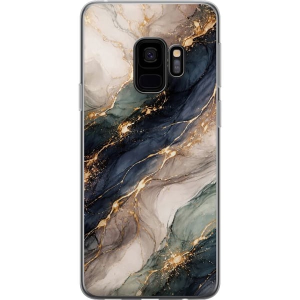Kompatibelt Mobildeksel til Samsung Galaxy S9 Luksuriøs abstrakt marmorkunst i svart, hvitt og gull med elegante linjer, eksklusivt design for plakat Kompatibelt Mobildeksel til Samsung Galaxy S9 Luksuriøs abstrakt marmorkunst i svart, hvitt og gull med elegante linjer, eksklusivt design for plakat