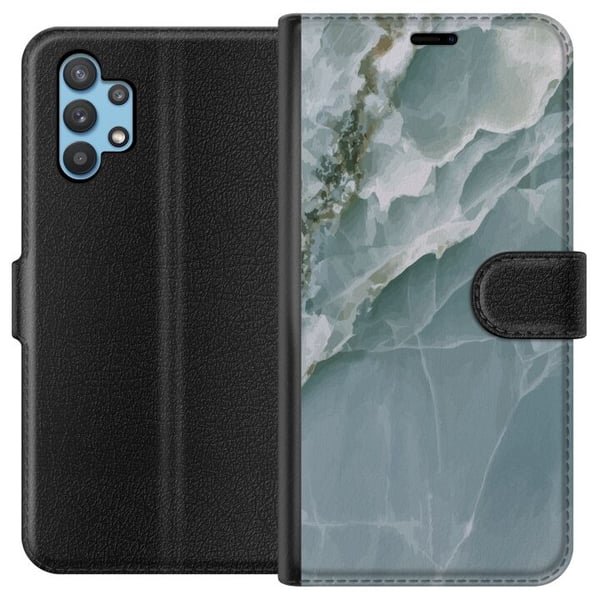 Kompatibelt Plånboksfodral till Samsung Galaxy A32 5G Marmor Isfjäll Kompatibelt Plånboksfodral till Samsung Galaxy A32 5G Marmor Isfjäll