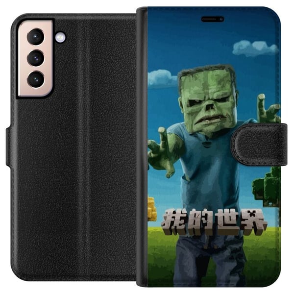 Kompatibelt Lommeboketui til Samsung Galaxy S21 A Minecraft Movie Kompatibelt Lommeboketui til Samsung Galaxy S21 A Minecraft Movie