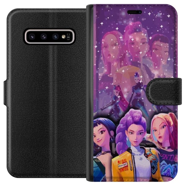 Kompatibelt Lommeboketui til Samsung Galaxy S10+ K-pop-demonjegere Zoey Mira Aya Forent Stjernemagi Kosmisk Energi