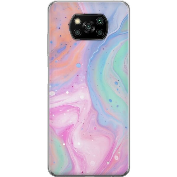 Kompatibelt Mobilskal till Xiaomi Poco X3 NFC Pastellmarmor