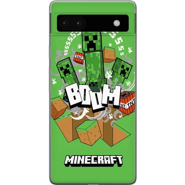 Yhteensopiva Puhelinkuori Google Pixel 6a Minecraft Boom
