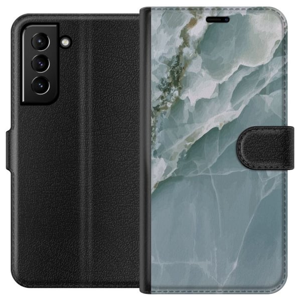 Kompatibelt Lommeboketui til Samsung Galaxy S21+ 5G Marmor Isfjell Kompatibelt Lommeboketui til Samsung Galaxy S21+ 5G Marmor Isfjell