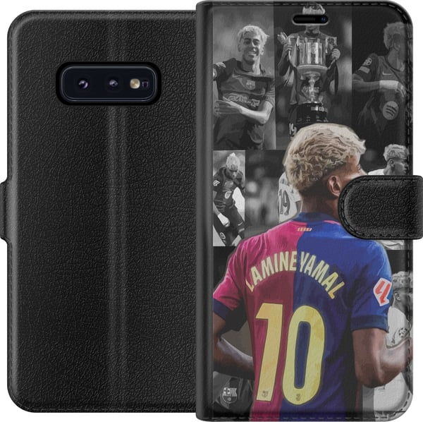 Yhteensopiva Lompakkokotelo Samsung Galaxy S10e FCB Yamal Barcelona tulevaisuuden jalkapallotähti