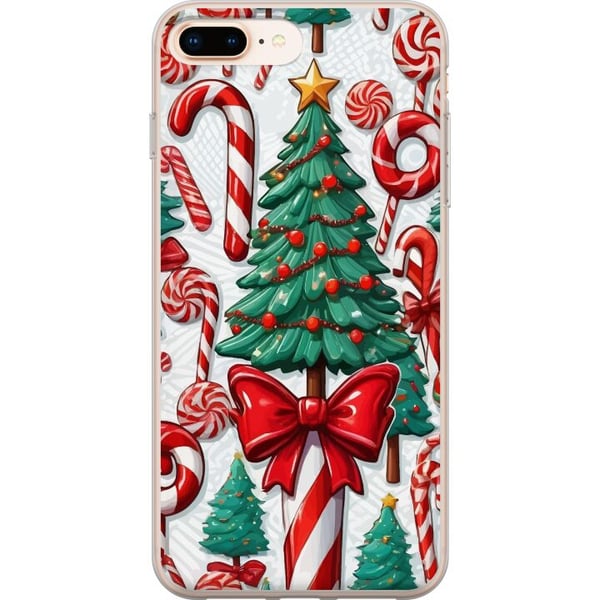 Yhteensopiva Puhelinkuori Apple iPhone 8 Plus Joulukuusi juliste joulukuusi polkakarkki makeiset juhlamakeiset joulumotiivi retro karkkikepit design Yhteensopiva Puhelinkuori Apple iPhone 8 Plus Joulukuusi juliste joulukuusi polkakarkki makeiset juhlamakeiset joulumotiivi retro karkkikepit design
