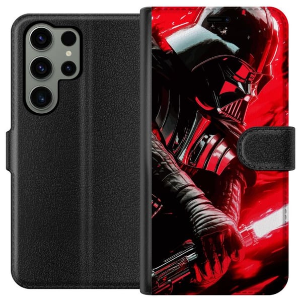 Kompatibel Tegnebogsetui til Samsung Galaxy S23 Ultra Darth Vader med rødt lyssværd kraftfuldt futuristisk design inspireret af galaksens mørke side Kompatibel Tegnebogsetui til Samsung Galaxy S23 Ultra Darth Vader med rødt lyssværd kraftfuldt futuristisk design inspireret af galaksens mørke side