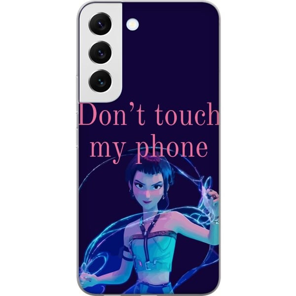 Kompatibelt Mobilskal till Samsung Galaxy S22 5G K-pop Don’t touch my phone – Rolig illustration med animerad karaktär