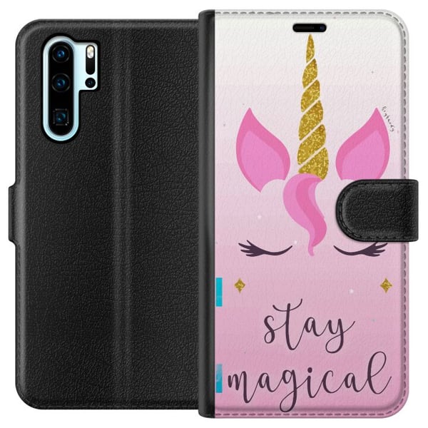 Yhteensopiva Lompakkokotelo Huawei P30 Pro Yksisarvien kasvot