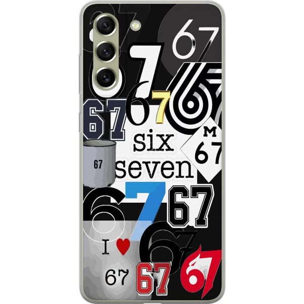 Kompatibel Mobilcover til Samsung Galaxy S21 FE 5G 67 meme six seven collage – viralt internetmeme i trendy 6–7-stil med moderne grafik og humoristis