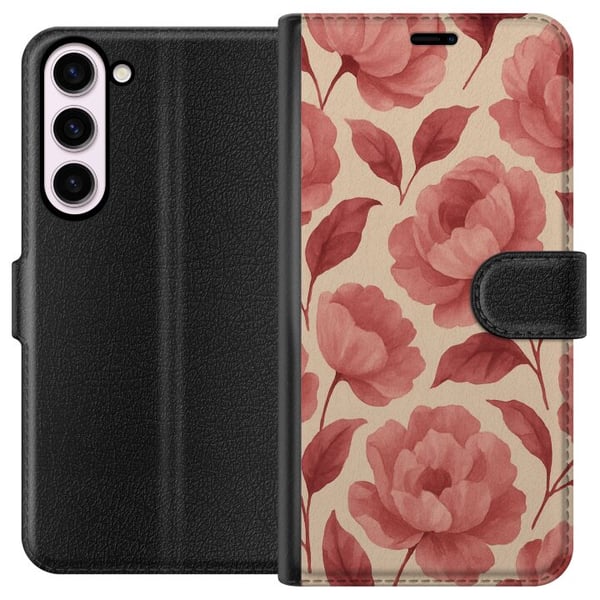 Kompatibel Tegnebogsetui til Samsung Galaxy S23+ Roseblomst Kompatibel Tegnebogsetui til Samsung Galaxy S23+ Roseblomst