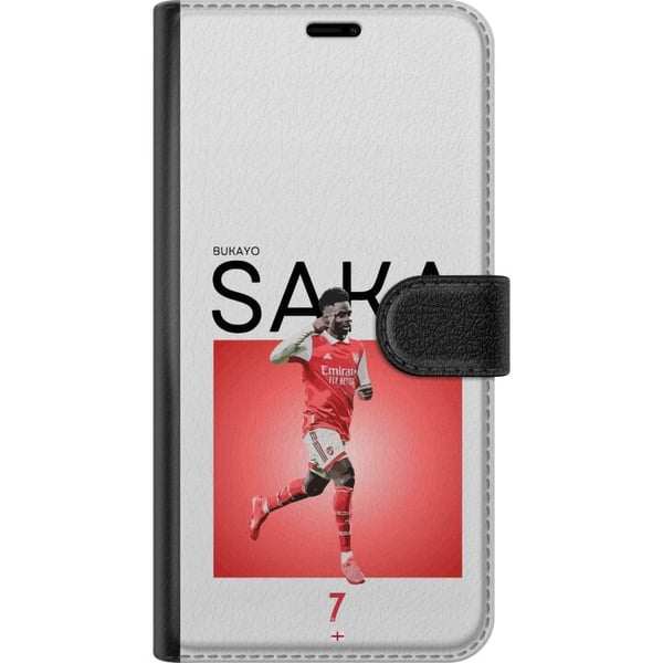 Kompatibelt Plånboksfodral till Apple iPhone 13 Pro Bukayo Saka Arsenal England 16 assist trots skada fotboll teknisk snabb spelare som levererar sta