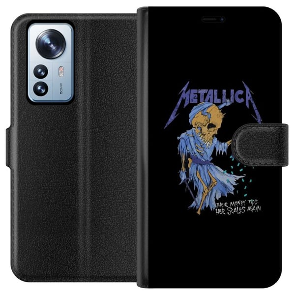 Kompatibel Tegnebogsetui til Xiaomi 12 Pro Metallica Rockband Musik Hardrock