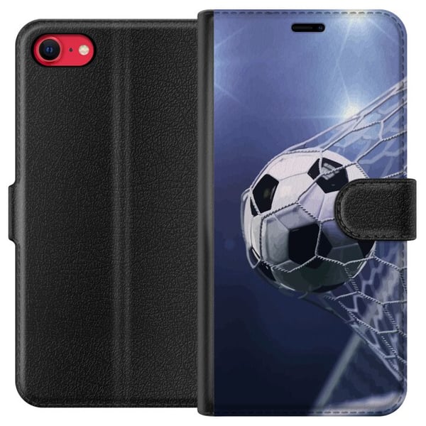 Kompatibelt Plånboksfodral till Apple iPhone SE (2020) Football Speed Net Sport Match Play