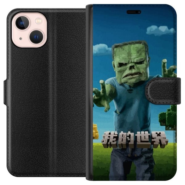 Kompatibelt Plånboksfodral till Apple iPhone 13 mini A Minecraft Movie Kompatibelt Plånboksfodral till Apple iPhone 13 mini A Minecraft Movie