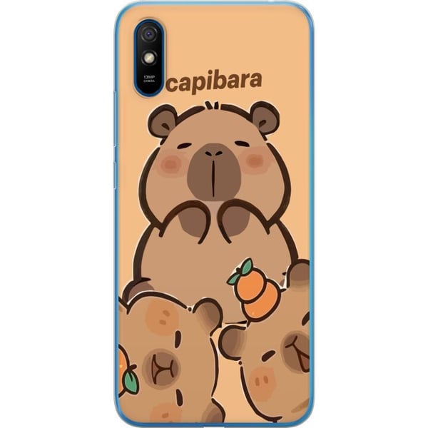 Kompatibelt Mobilskal till Xiaomi Redmi 9A Capybara kawaii söt figur samlarobjekt