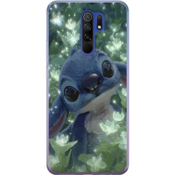 Kompatibelt Mobilskal till Xiaomi Redmi 9 Disney Stitch kawaii figur med blomma Kompatibelt Mobilskal till Xiaomi Redmi 9 Disney Stitch kawaii figur med blomma