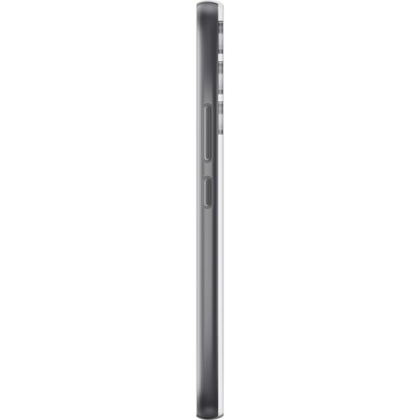 Kompatibelt Mobildeksel til Samsung Galaxy S25 Katt som klatrer i juletre med snøfall, koselig vinterdesign perfekt for katte- og juleelskere