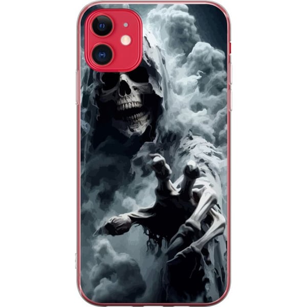 Kompatibelt Mobildeksel til Apple iPhone 11 død mannen med ljåen plakat hodeskalle hodeskalle skrekk skrekk mørk spøkelse spøkelse skummel tåke mørk