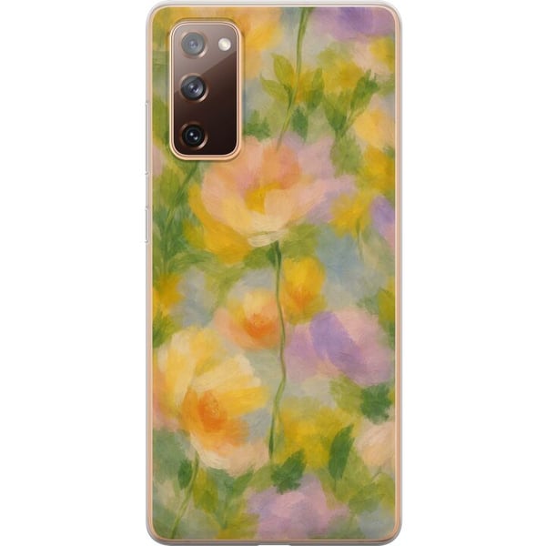 Kompatibel Mobilcover til Samsung Galaxy S20 FE Solvarme blomster i håndmalet romantisk stil