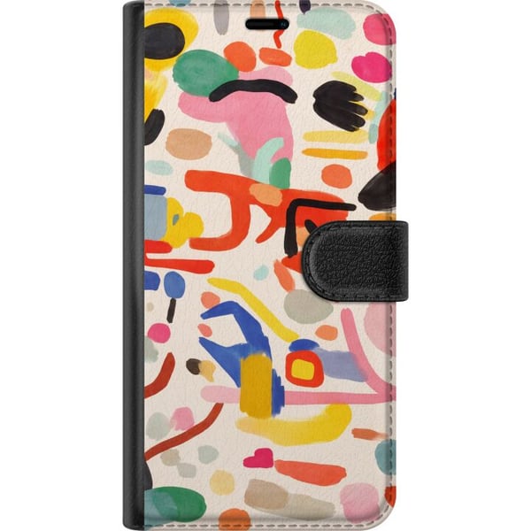Kompatibelt Plånboksfodral till Samsung Galaxy A32 5G Lekfull färgexplosion i modern abstrakt stil