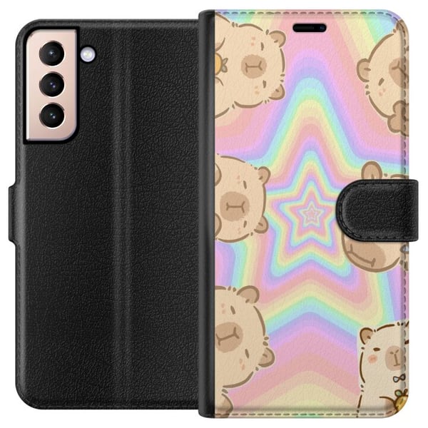 Yhteensopiva Lompakkokotelo Samsung Galaxy S21 Kawaii Capybara Galaxy Söpö Anime Eläin Avaruusteema Kawaii Trendi Lahja TikTok-suunnittelu