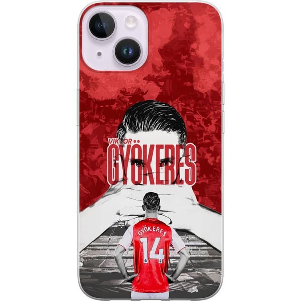 Kompatibelt Mobilskal till Apple iPhone 14 Plus Viktor Gyökeres Red Passion Design fotbollsinspirerad konst med stark energi kraft och sportig känsla Kompatibelt Mobilskal till Apple iPhone 14 Plus Viktor Gyökeres Red Passion Design fotbollsinspirerad konst med stark energi kraft och sportig känsla
