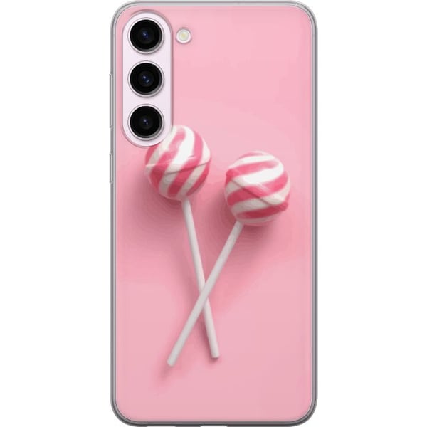 Kompatibel Mobilcover til Samsung Galaxy S23+ Lyserøde slikkepinde og slikdesign – Sødt pastelmotiv til trendy accessories Kompatibel Mobilcover til Samsung Galaxy S23+ Lyserøde slikkepinde og slikdesign – Sødt pastelmotiv til trendy accessories