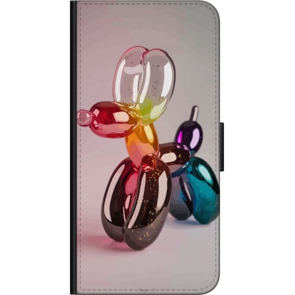 Kompatibelt Lommeboketui til Samsung Galaxy A03s Balloon Pup fargerik ballonghund i pop art-glassstil, regnbuefarger og moderne trendy design