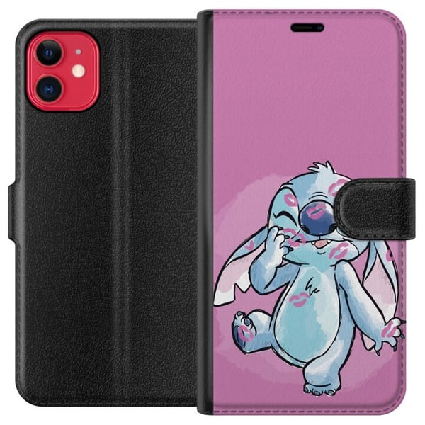 Kompatibel Tegnebogsetui til Apple iPhone 11 Stitch Puss Kompatibel Tegnebogsetui til Apple iPhone 11 Stitch Puss